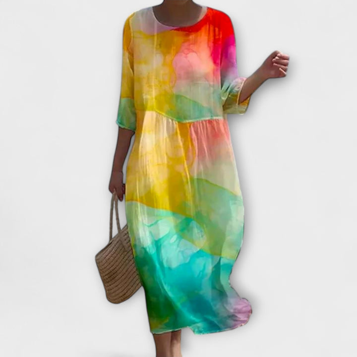Mia | Stilvolles floral-Maxikleid