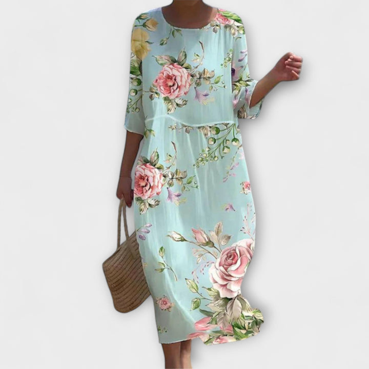 Mia | Stilvolles floral-Maxikleid