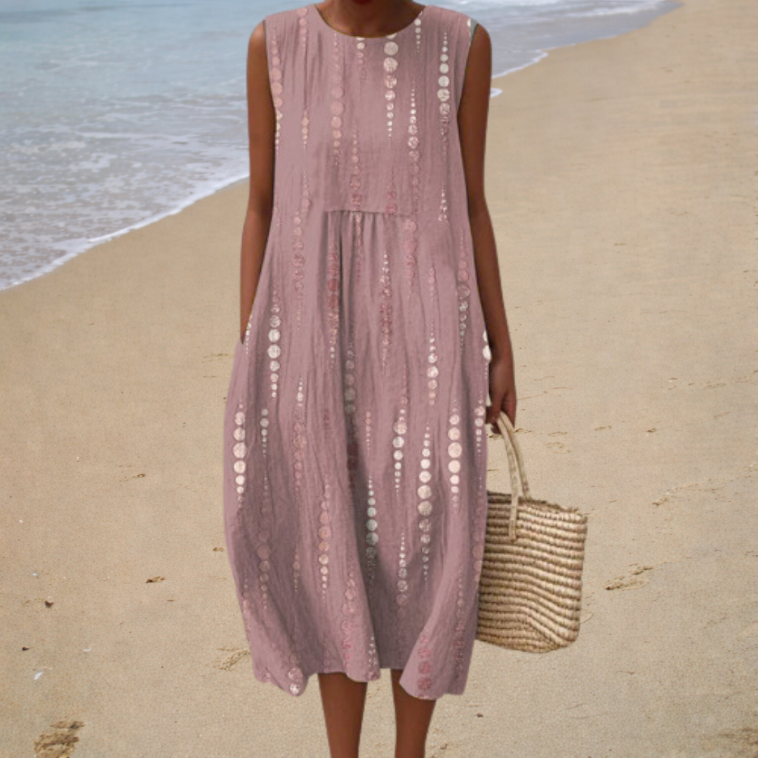 Sylvia | Bequemes Sommerkleid Ärmellos
