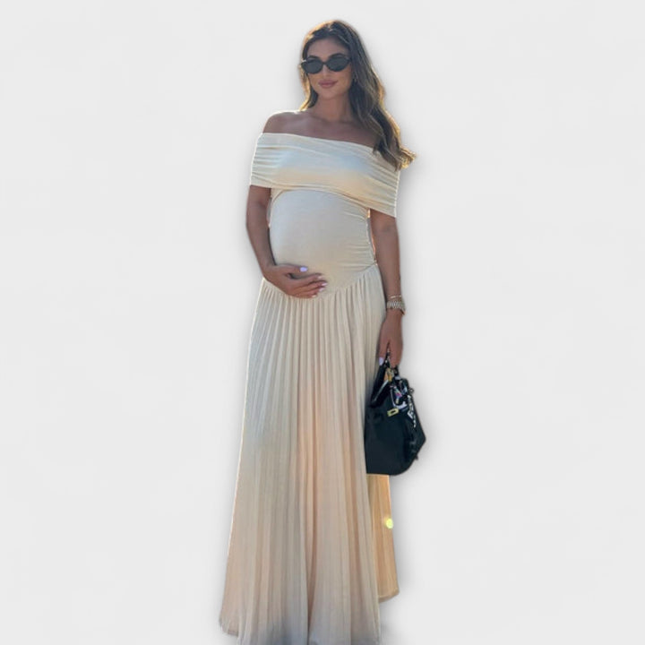 Jana | Maxikleid für Schwangere mit Falten