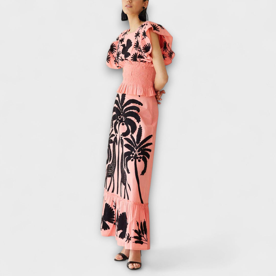 Cora | Schickes Palmbaumkleid