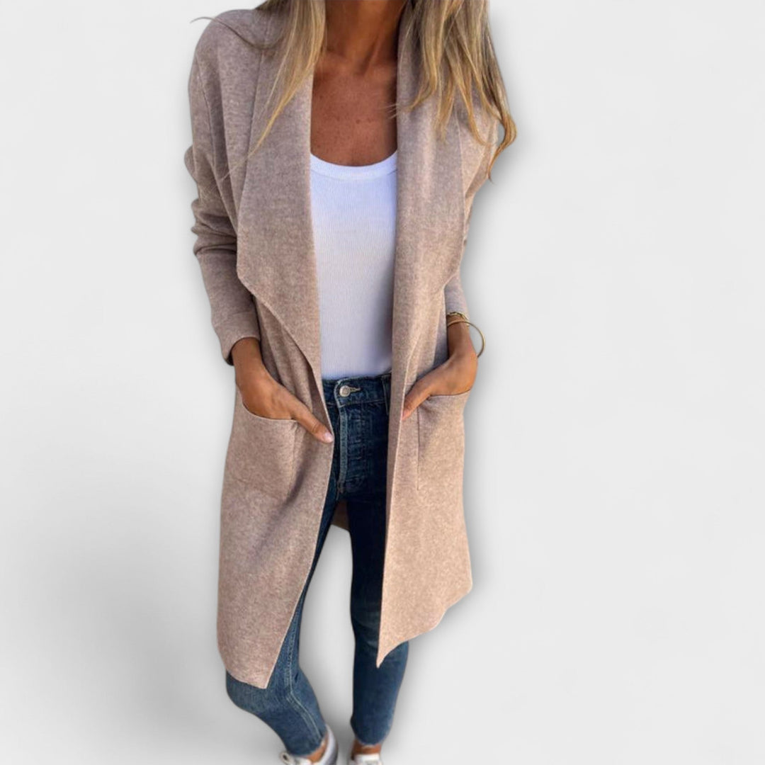 Fiona | Eleganter Longline-Strickjacke