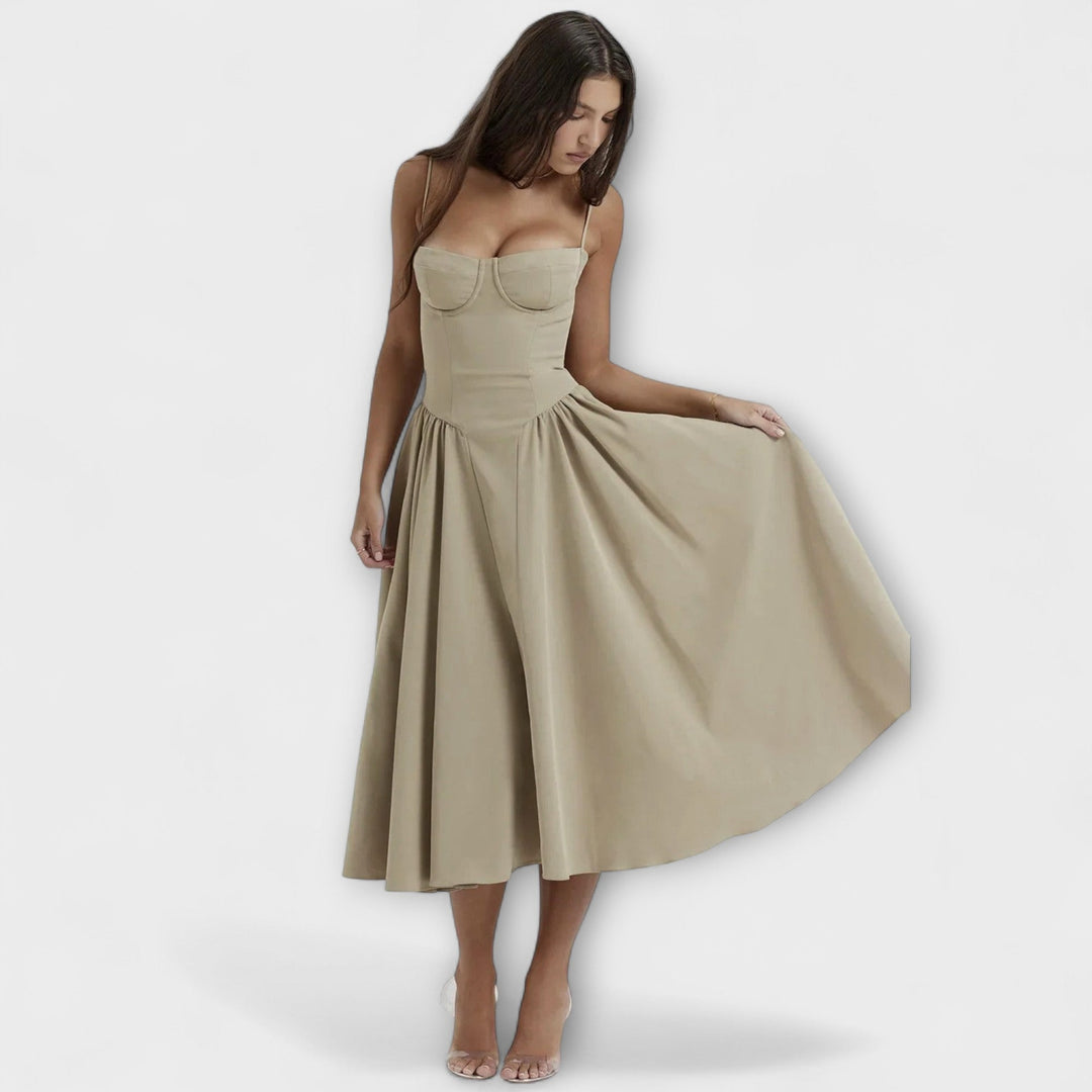 Caroline | Verfeinertes ärmelloses Korsettkleid