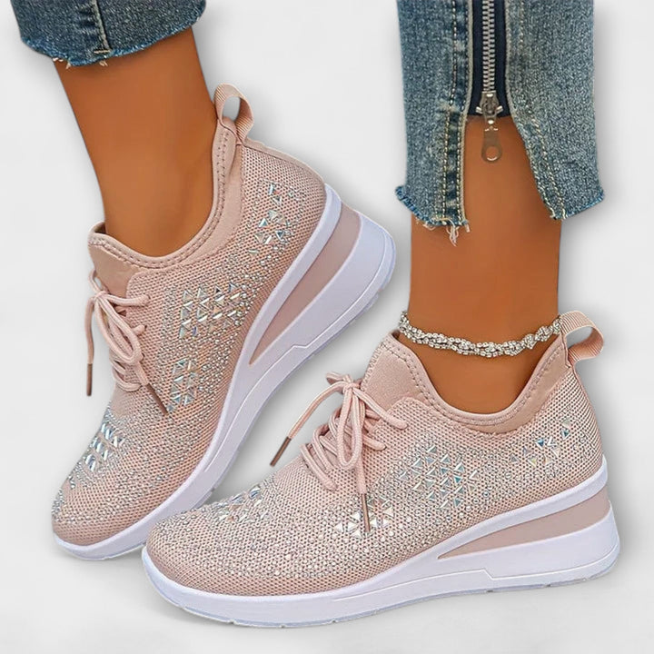 Edeltraud | Schillernde Orthopädische Sneakers mit Strass