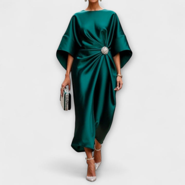 Gretchen | Shimmer Satin Langkleid