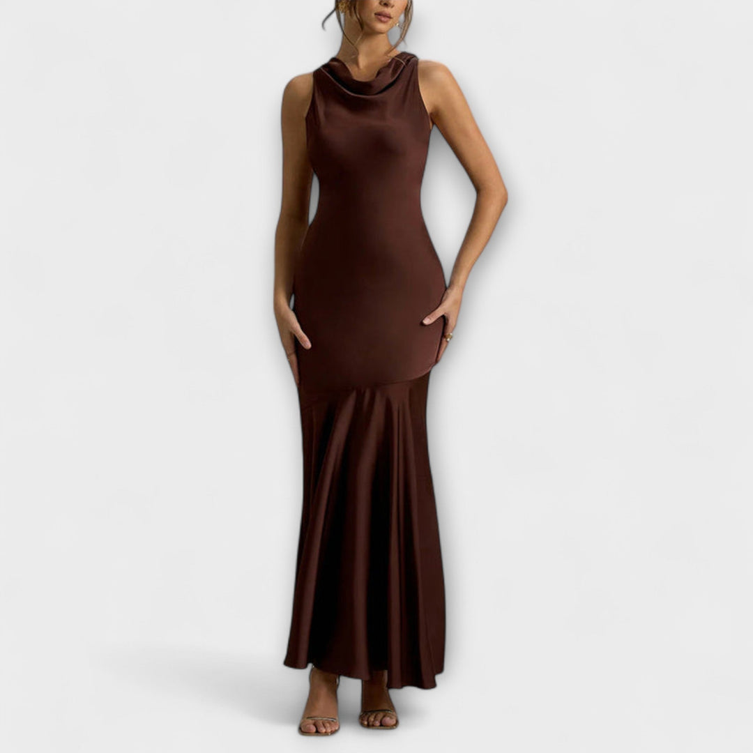 Anna | Elegantes Maxikleid aus Satin