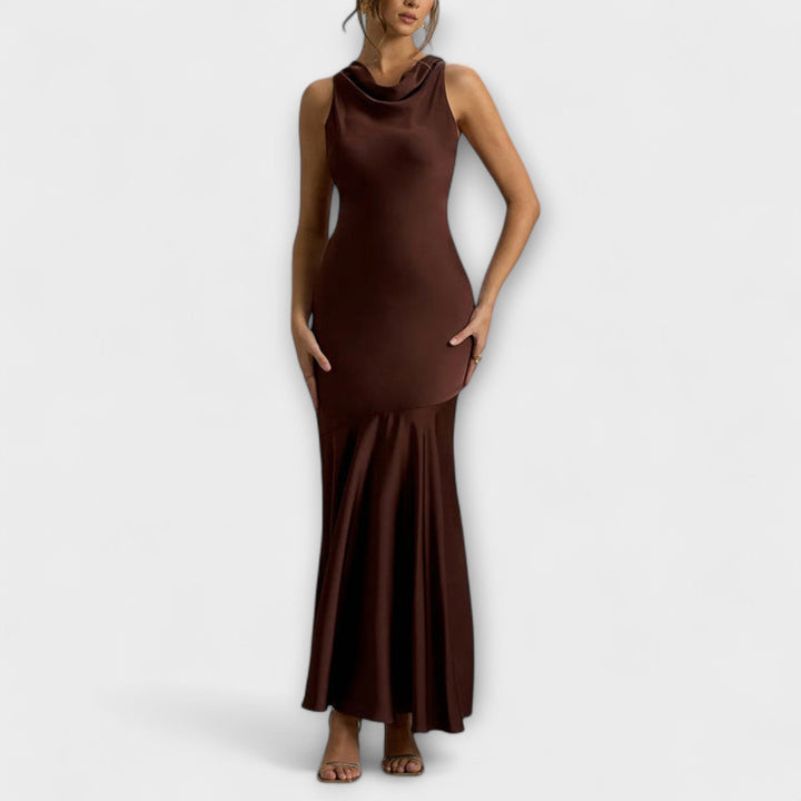 Anna | Elegantes Maxikleid aus Satin