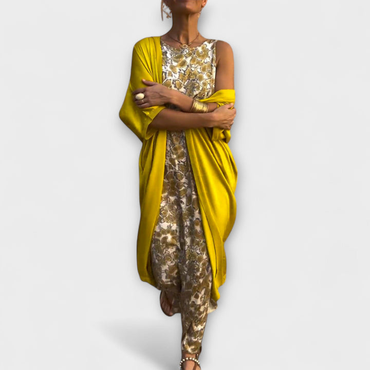 Bärbel | Schickes Kleid mit Passendem Strickjacke