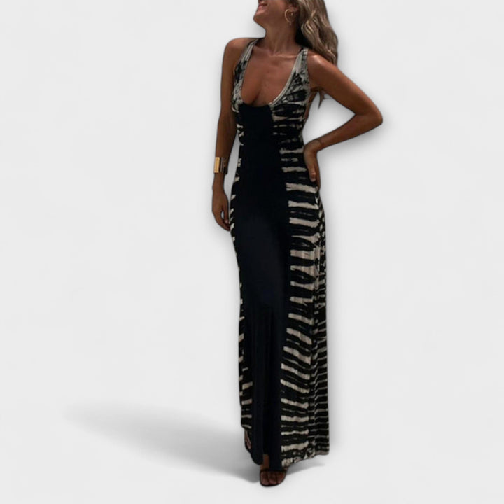 Diana | Maxikleid mit Sternenhimmel-Tie-Dye