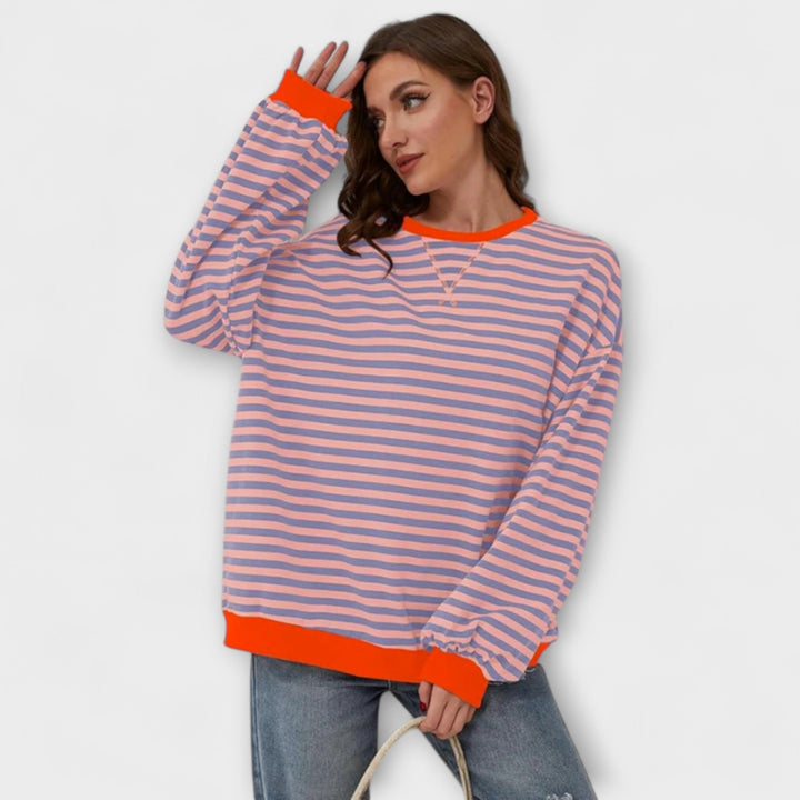Tatjana | Gestreifter Oversize-Pullover für Frauen