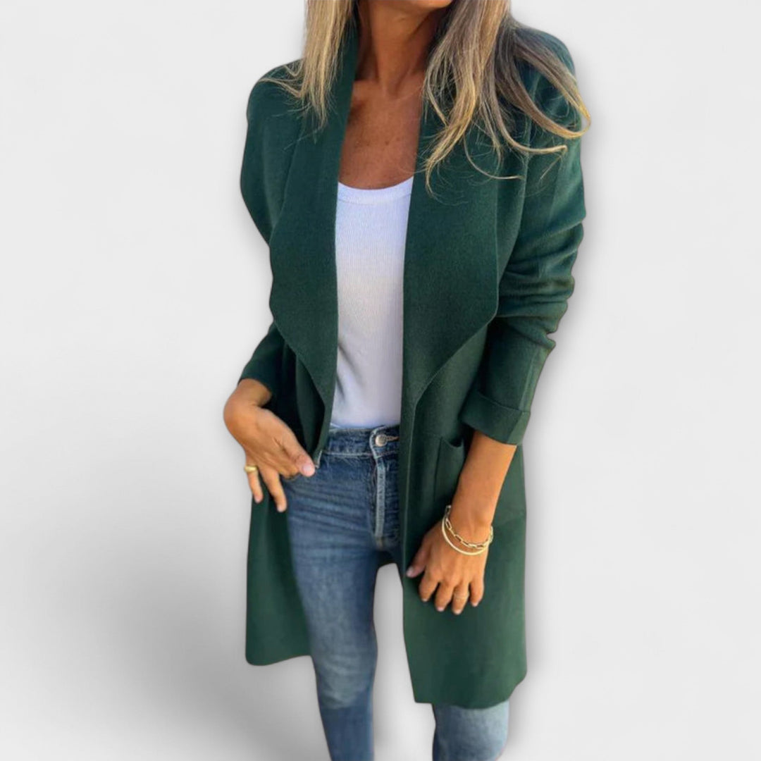 Fiona | Eleganter Longline-Strickjacke