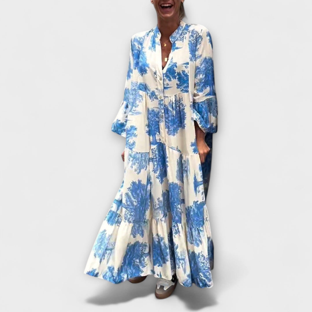 Sophia | Elegantes floral-Maxi-Kleid