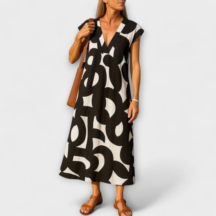 Yvonne | Leichtes Kleid mit V-Ausschnitt