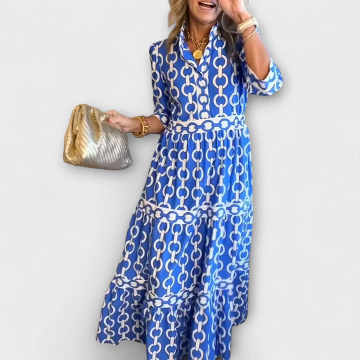 Rosa | Midi-Kleid mit Ketten