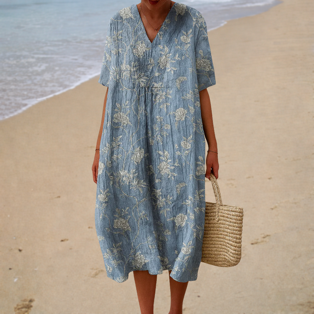 Lisa | Schmeichelhaftes bedrucktes Sommerkleid