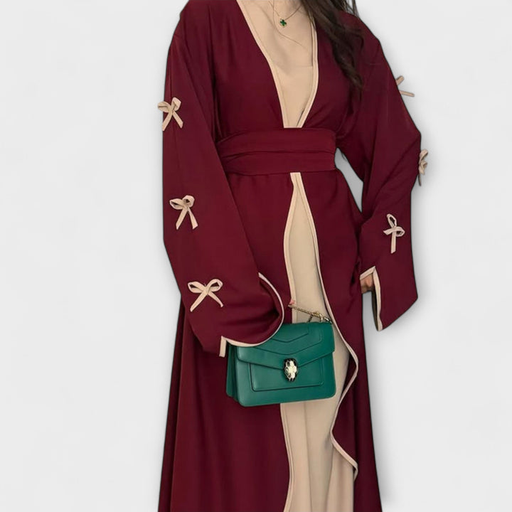 Marina | Schicker Strickjacke und Kleid Duo mit Schleifenverzierung