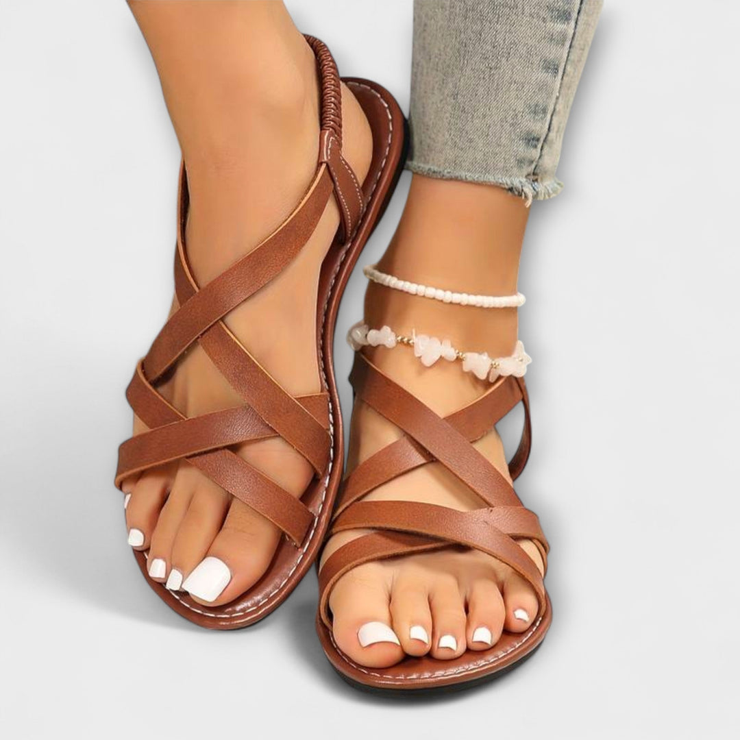 Mareike | Damen Sandalen mit leichtem Kreuzverschluss
