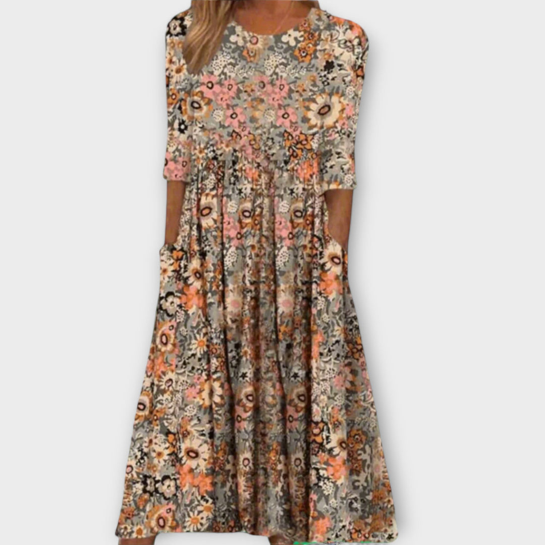 Elfriede | Elegantes Blumenkleid aus Premiumstoff