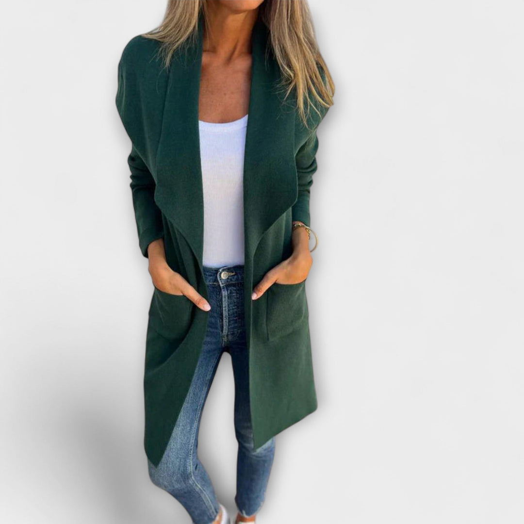 Fiona | Eleganter Longline-Strickjacke