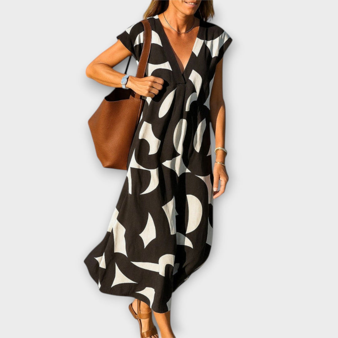 Yvonne | Leichtes Kleid mit V-Ausschnitt