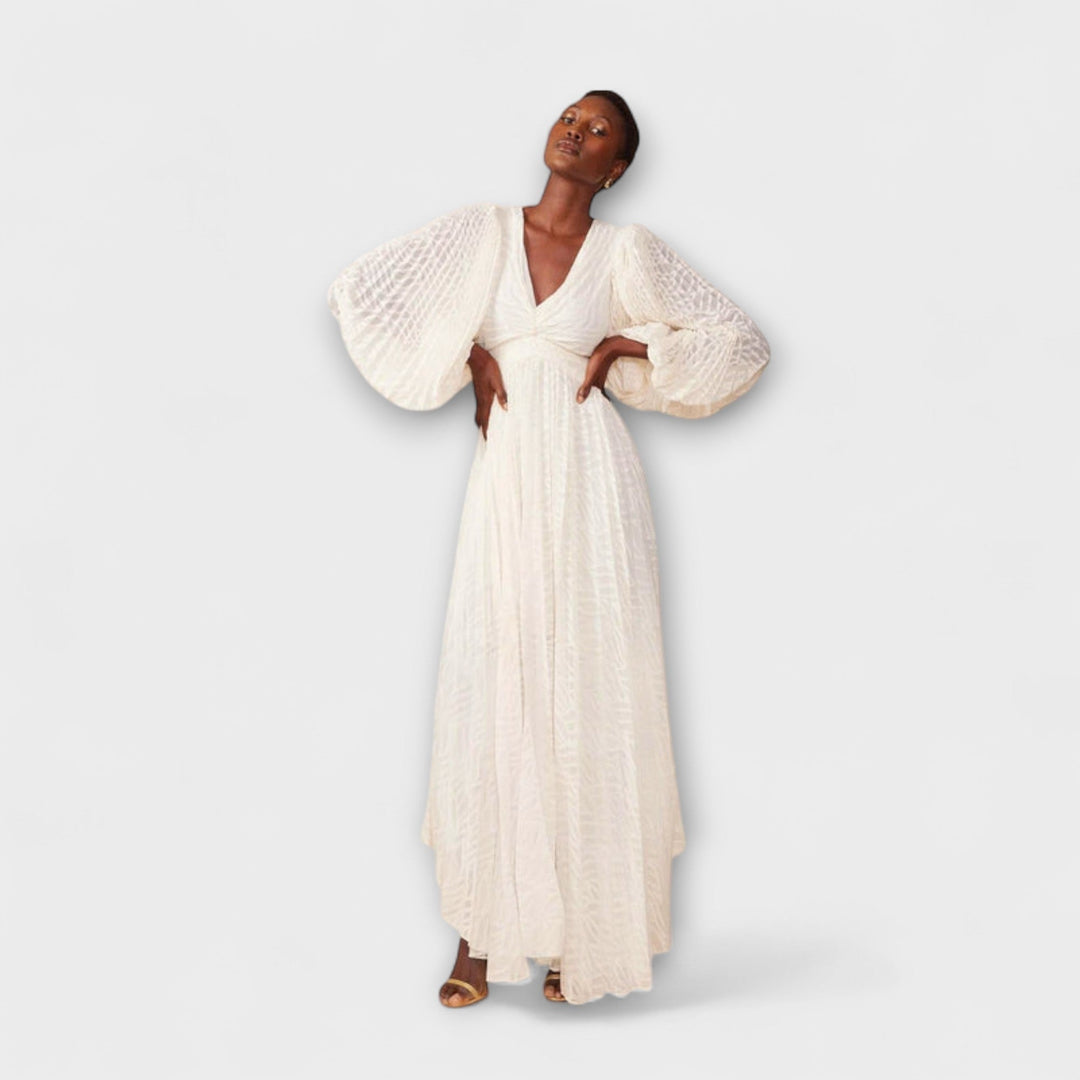 Ellen | Creme Maxi-Kleid von Allegory