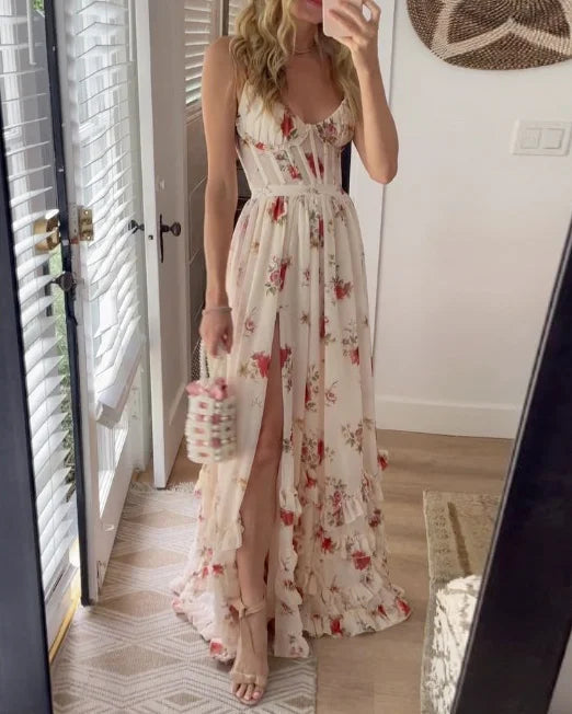 Kirsten | Midi-Kleid mit floralem Muster