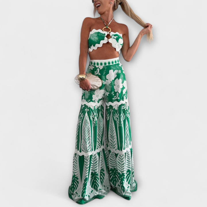 Elena | Cassie Ric Rac Trim Halter Ring Set