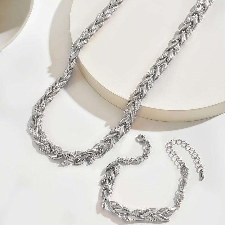 Heike | Elegantes Fischschwanz-Set mit Glas und Schmucksteinen