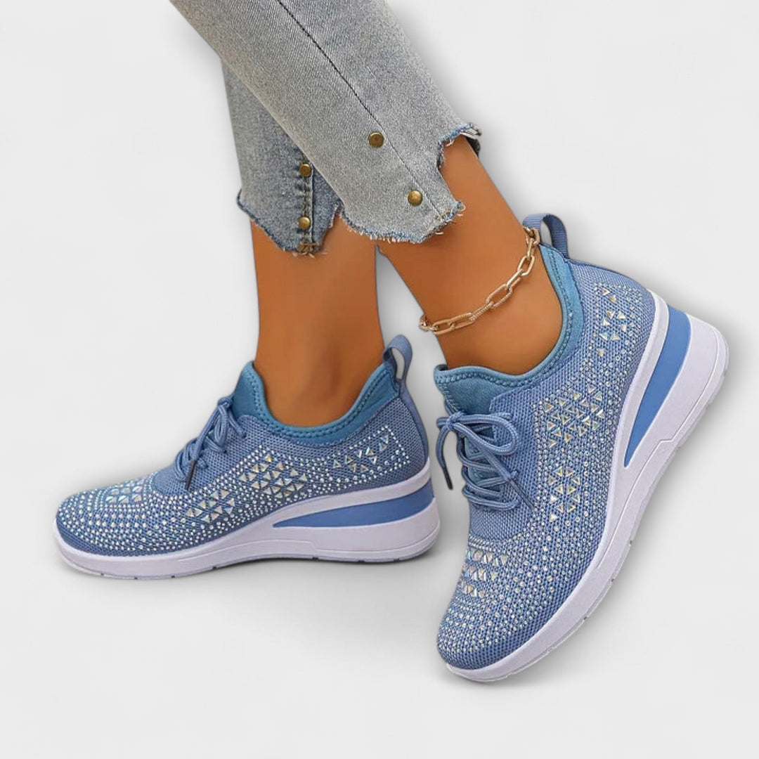 Edeltraud | Schillernde Orthopädische Sneakers mit Strass