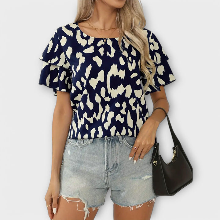 Kira | Lässige Bluse mit Rundhalsausschnitt