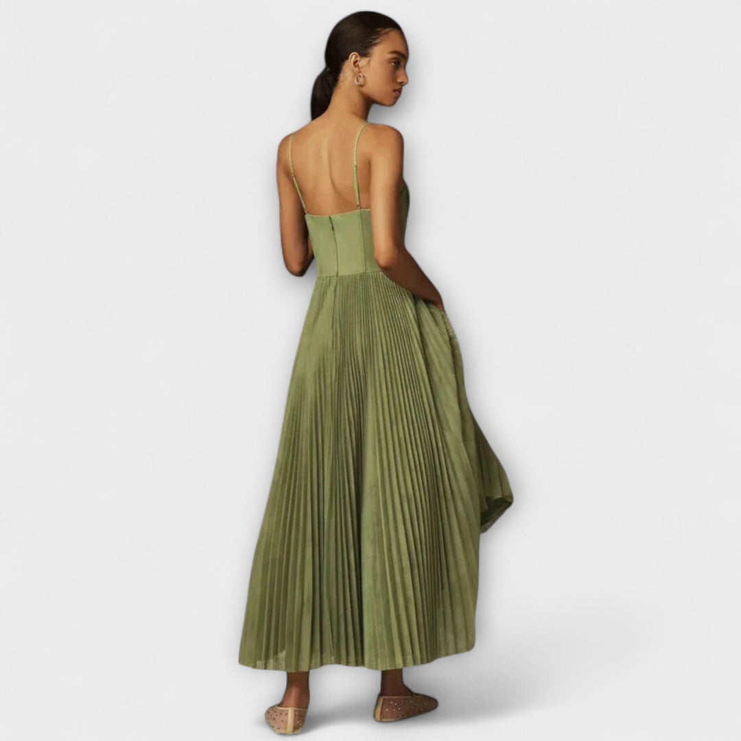 Margaretha | Faltenrock Midikleid aus Tüll mit Bustier-Design