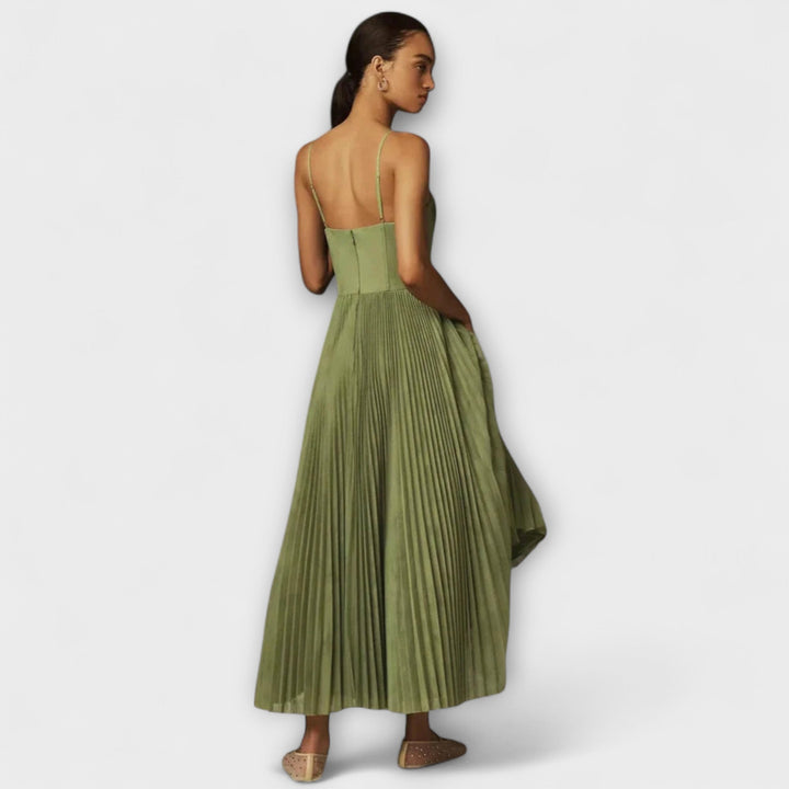 Margaretha | Faltenrock Midikleid aus Tüll mit Bustier-Design