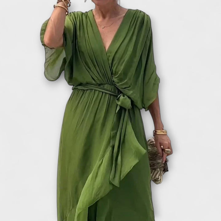 Liselotte | Chiffonkleid mit V-Ausschnitt