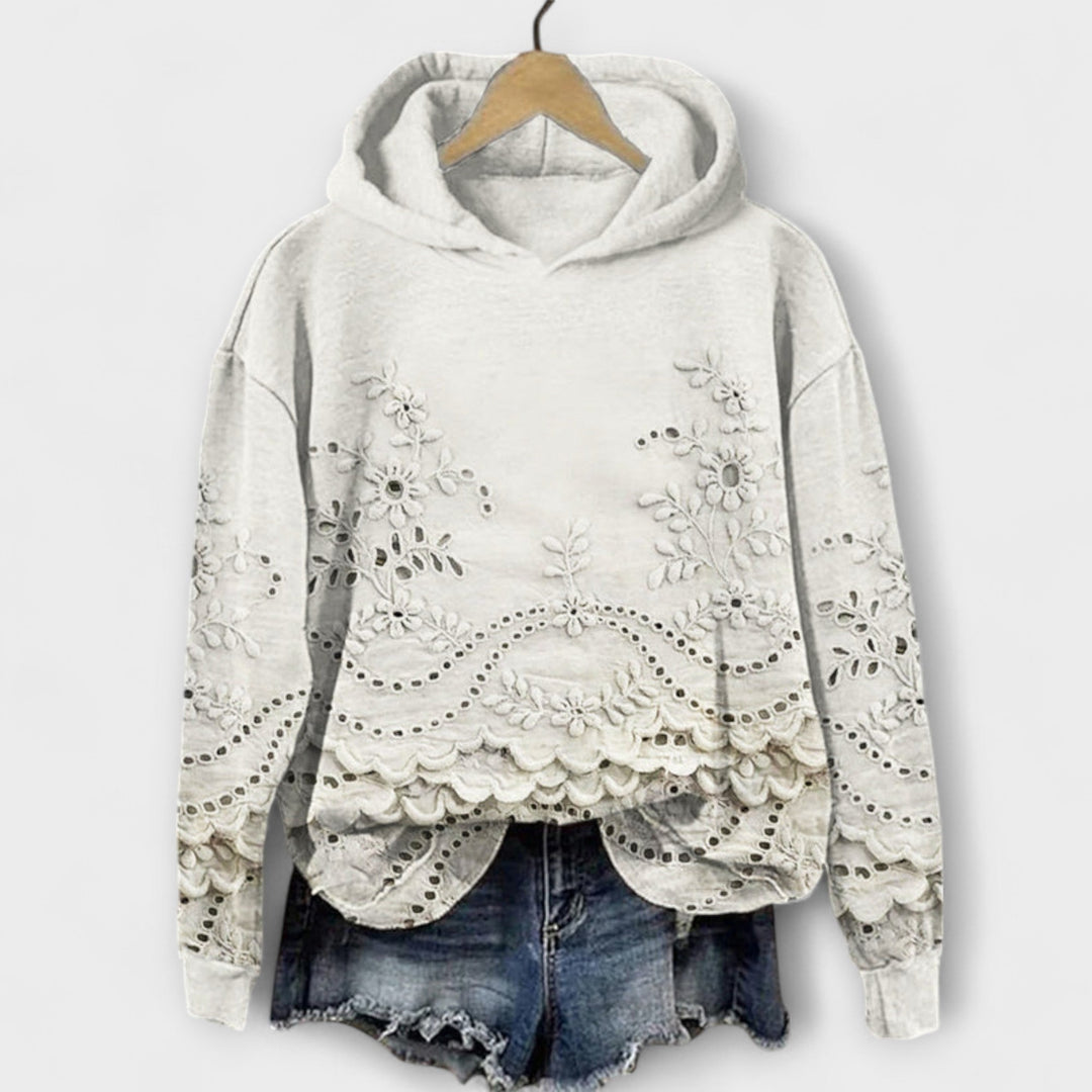 Karina | Vintage Hoodie Mit Blumenmuster