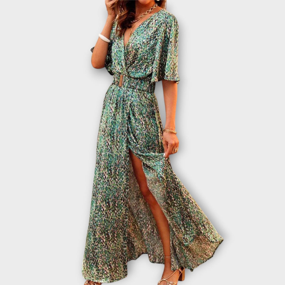 Elisabeth | Stilvolles Wickel-Maxikleid mit fließendem Design