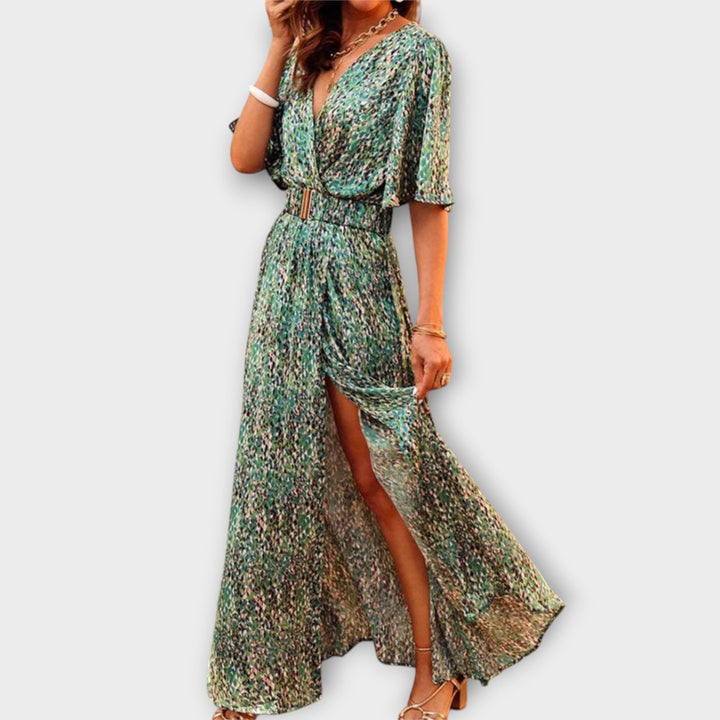 Elisabeth | Stilvolles Wickel-Maxikleid mit fließendem Design