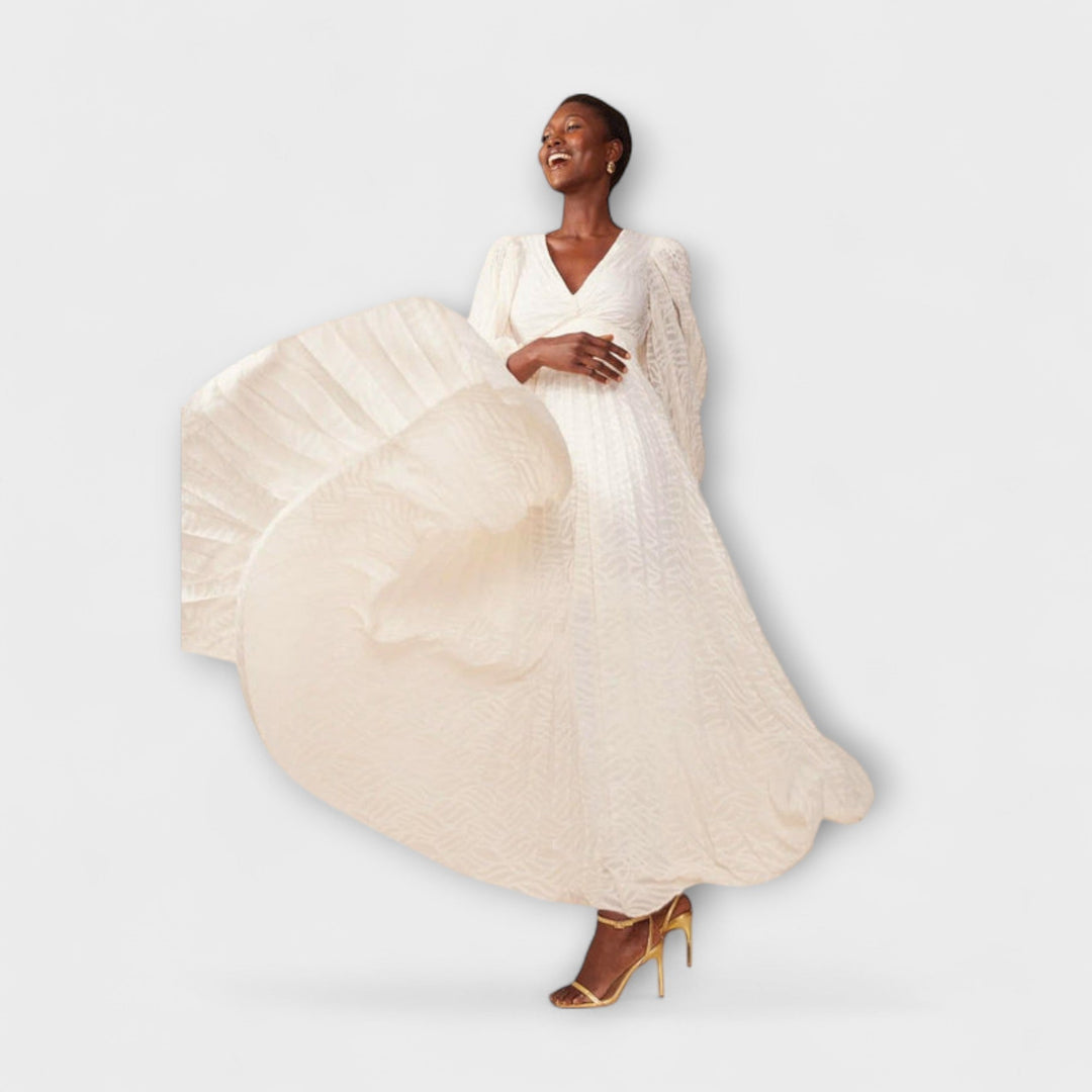 Ellen | Creme Maxi-Kleid von Allegory