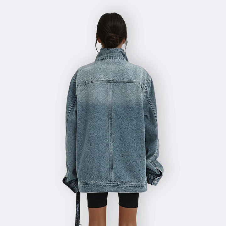 Cäcilia | Vintage Jacke mit hohem asymmetrischem Kragen