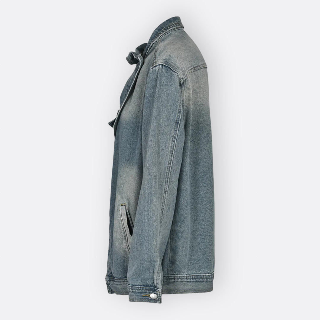 Cäcilia | Vintage Jacke mit hohem asymmetrischem Kragen