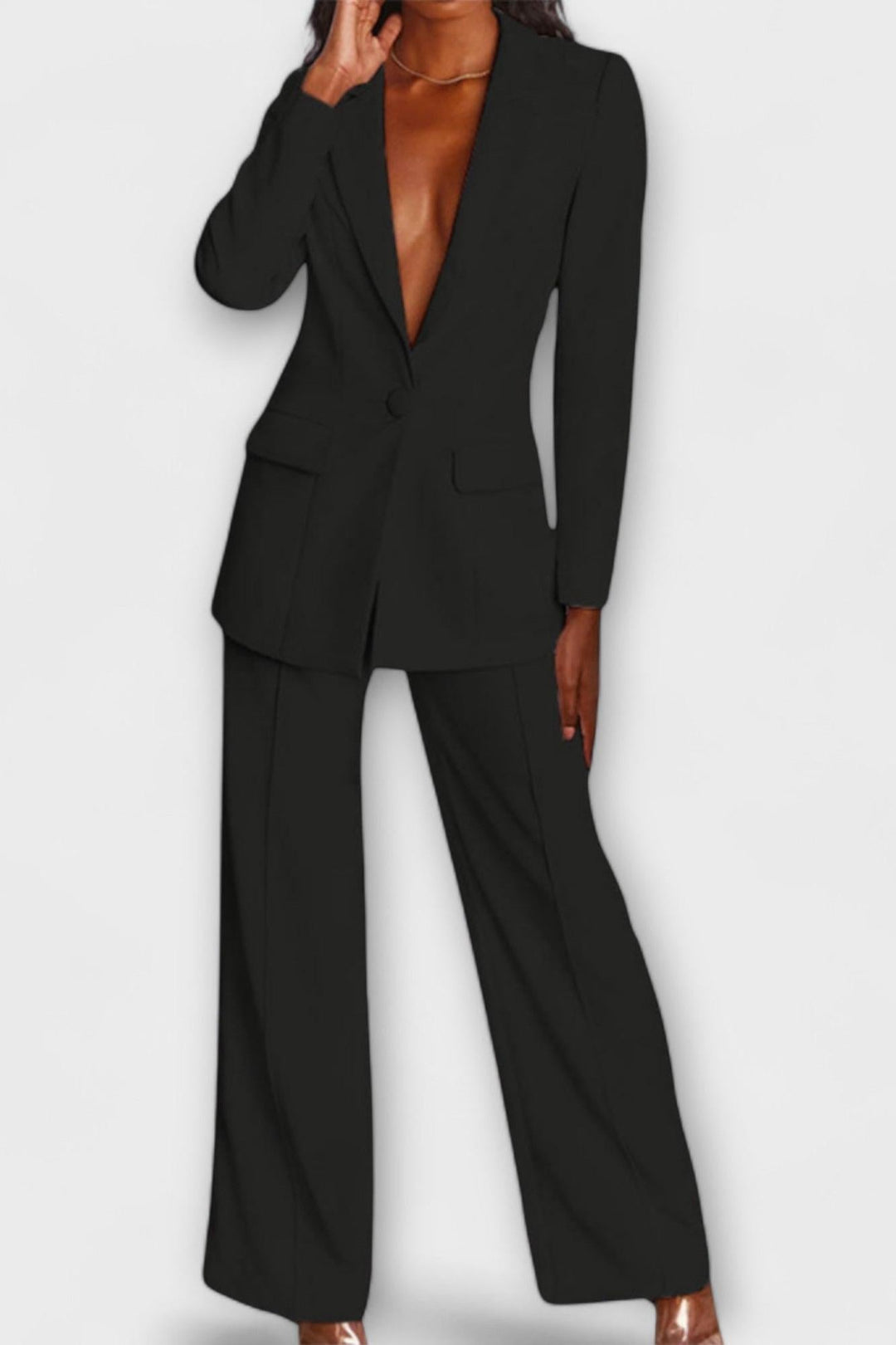 Lena | Schwarzes Blazer-Set