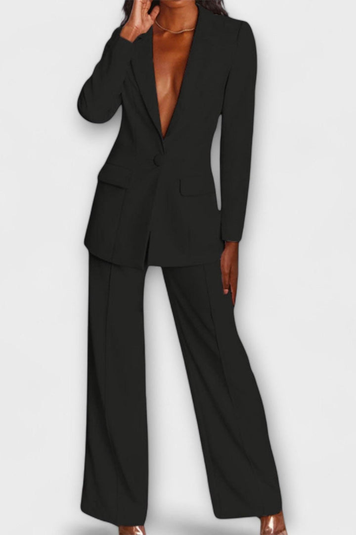 Lena | Schwarzes Blazer-Set