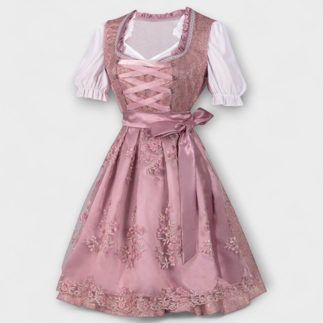 Sina | Blumen Dekorierte Frühlingsfestkleid mit Spitze für Frauen