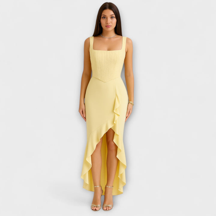 Christine | Rüschensatin-Korsettkleid