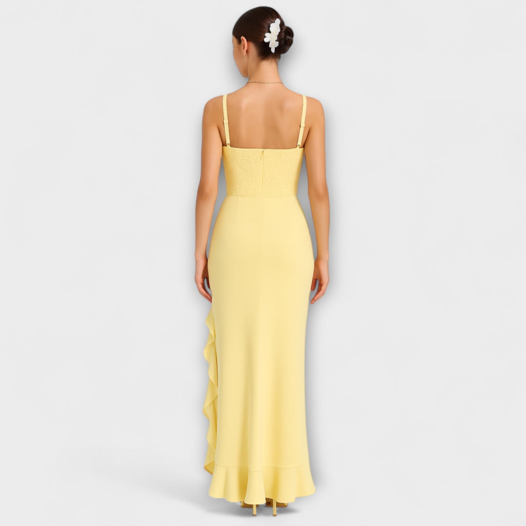 Christine | Rüschensatin-Korsettkleid