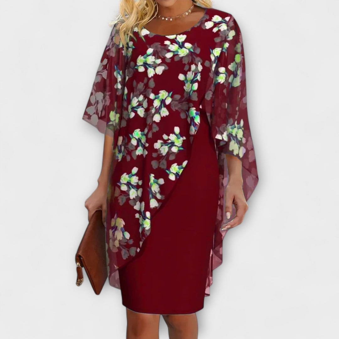 Brigitte | florales Chiffon-Damenkleid