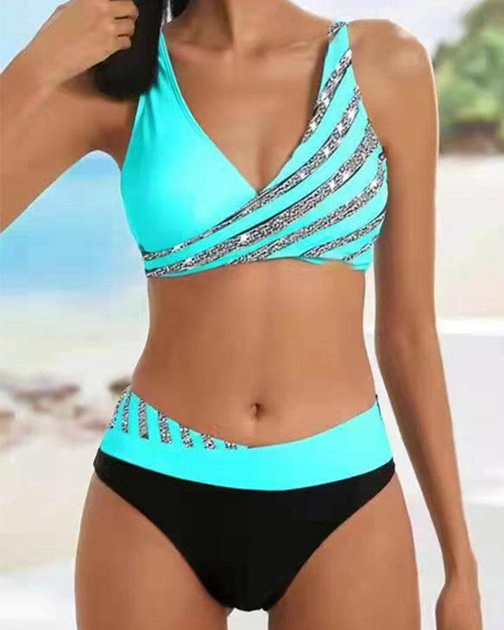 Maria | Bedruckter Bikini in warmen Farbtönen