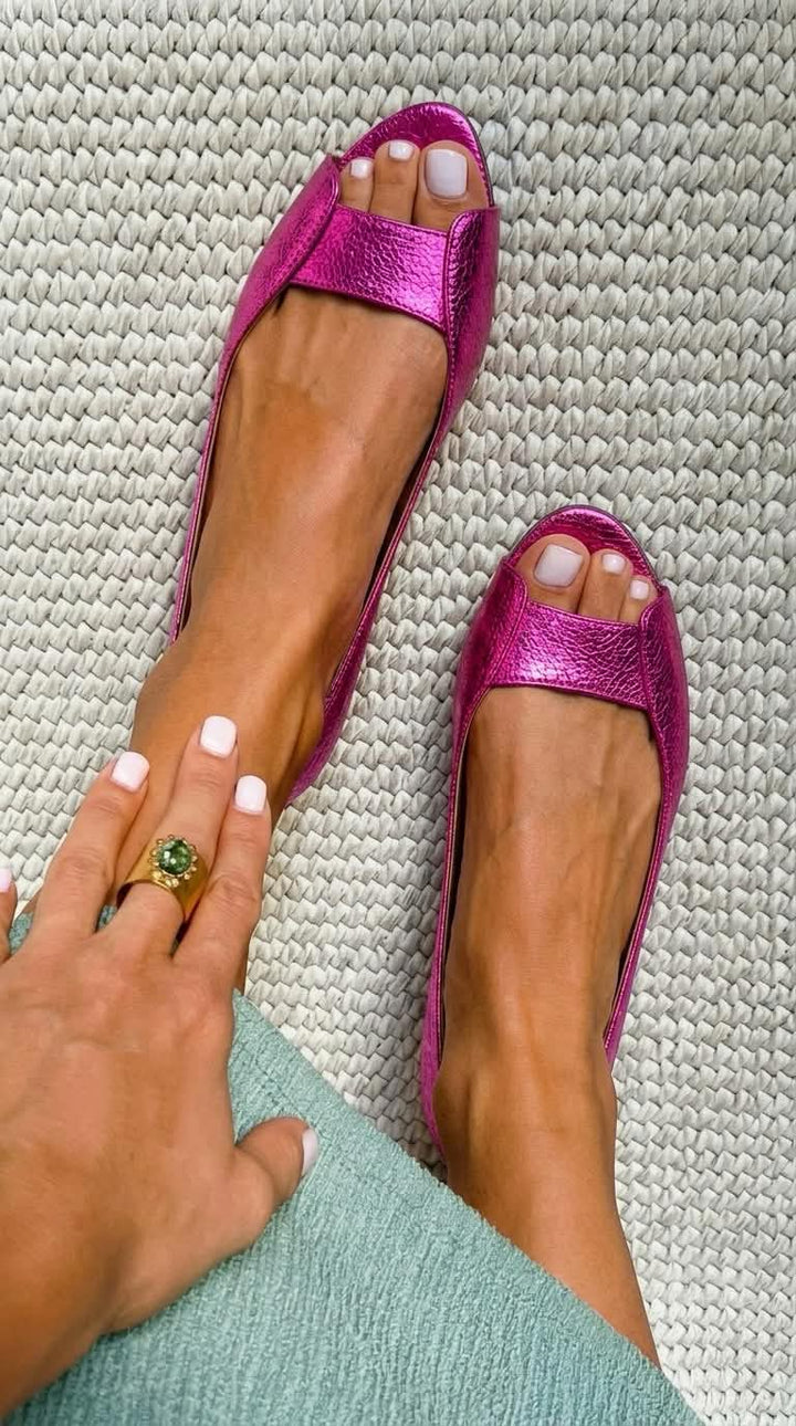 Luisa | Goldene Komfortsandalen