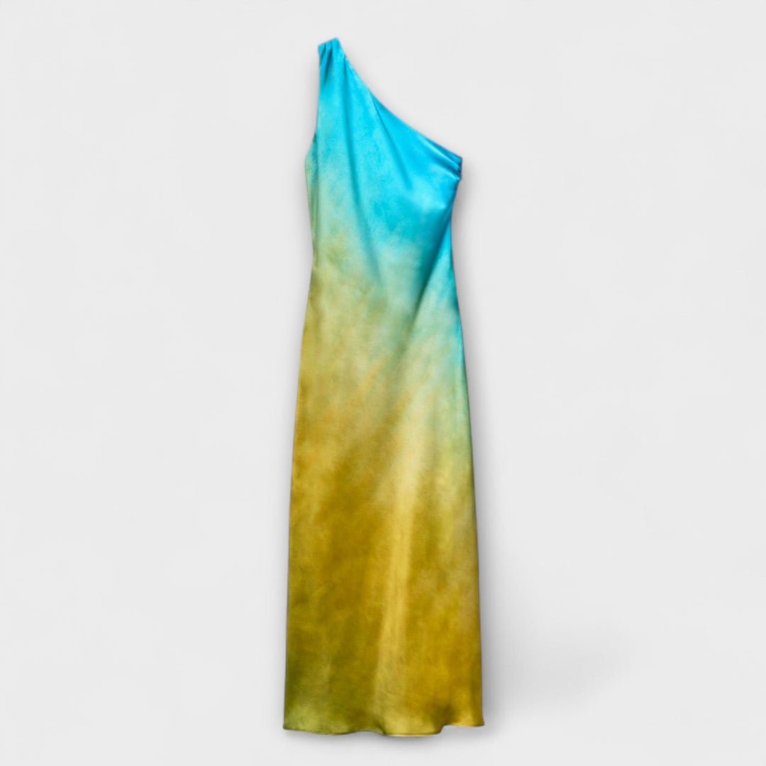 Andrea | Ein-Schulter Midi-Kleid