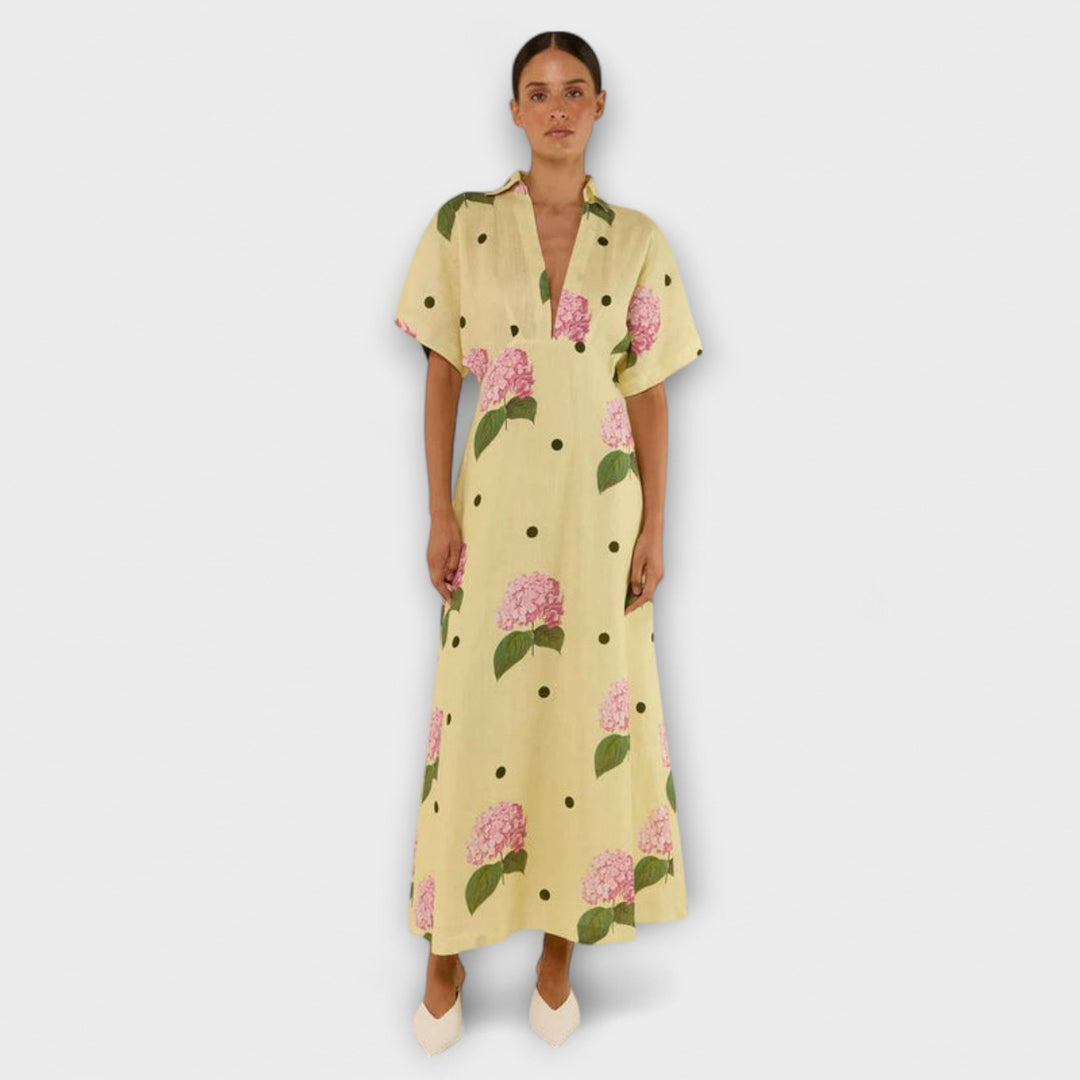 Anne-Sophie | Langes Fließendes Kleid
