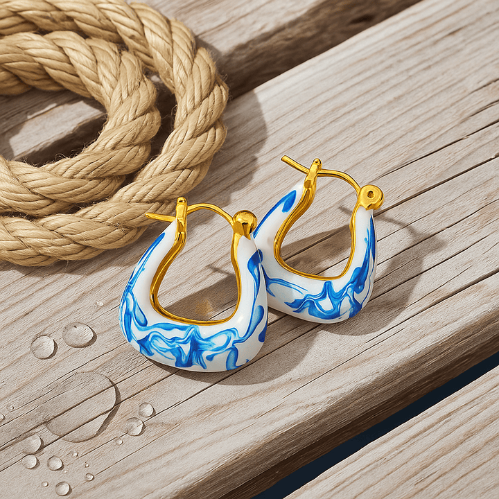 Ottilie | Federohrringe in Goldton